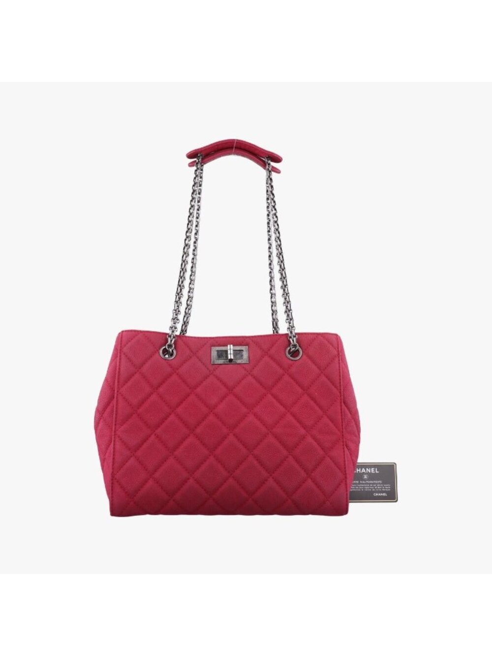 Chanel CC Logo Pink Leather Handbag